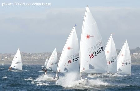 Laser Radial Fleet © Royal Yachting Association http://www.rya.org.uk